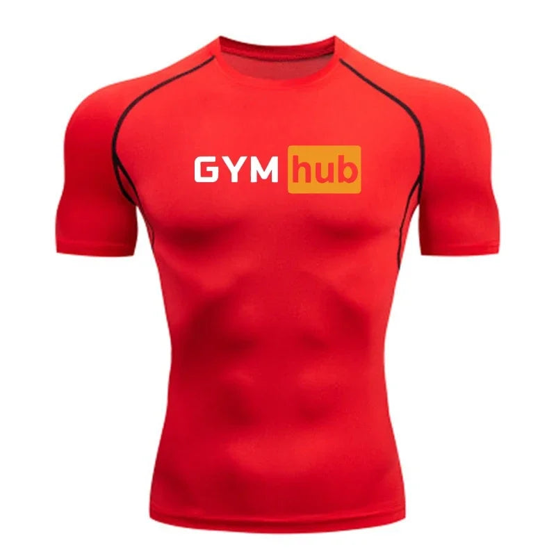 Gym Hub  Men's Compression T-Shirt Gym Workout