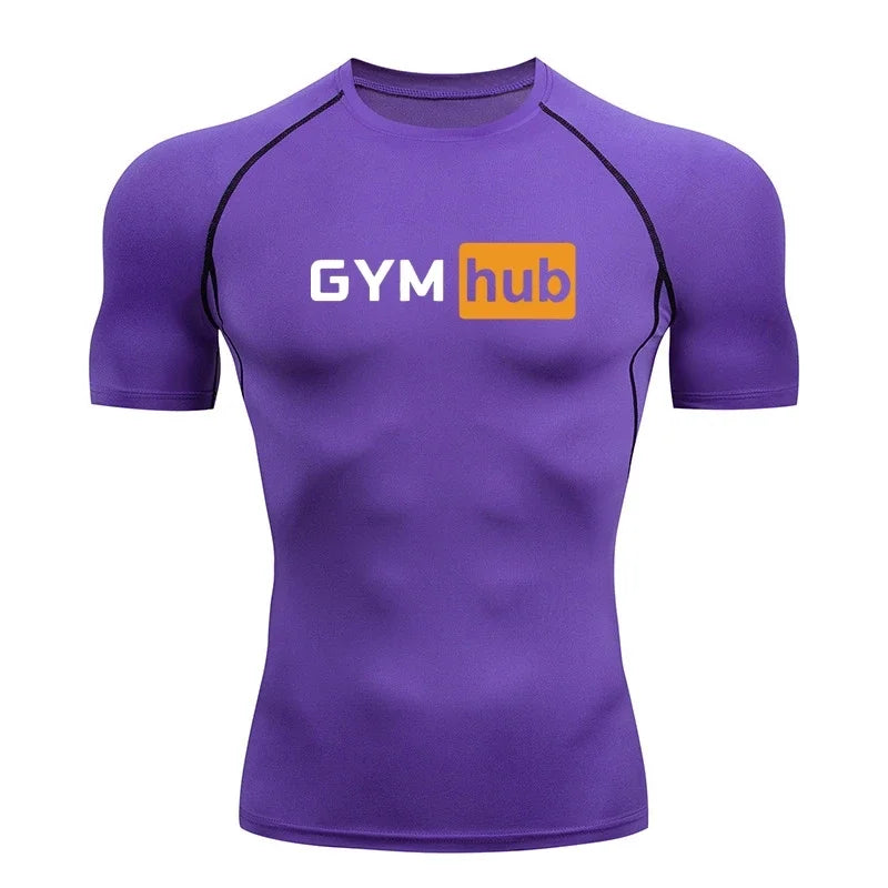 Gym Hub  Men's Compression T-Shirt Gym Workout