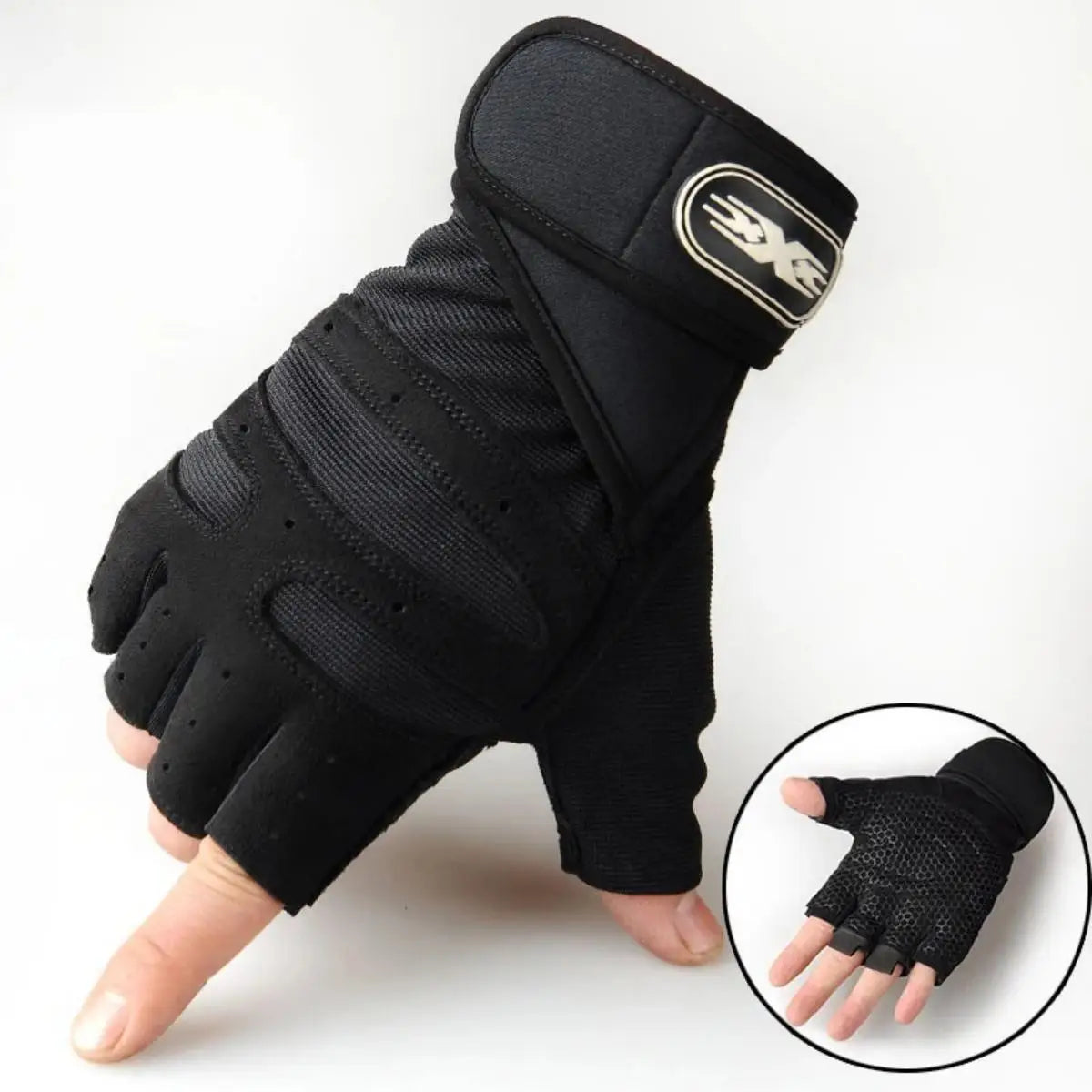Guantes de gimnasio para hombres y mujeres, guantes de pulsera de levantamiento de pesas, entrenamiento de pesas, entrenamiento deportivo, ejercicio, ciclismo, guantes a prueba de golpes