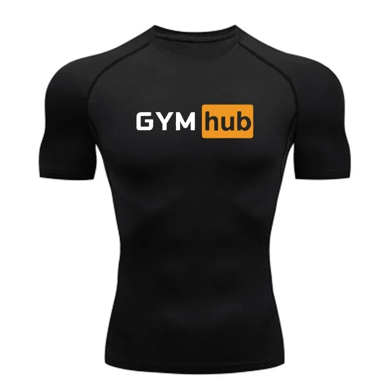 Gym Hub  Men's Compression T-Shirt Gym Workout
