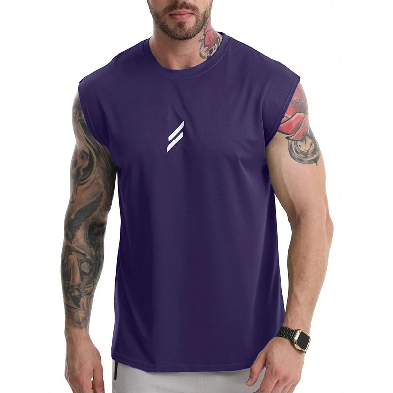 Camiseta deportiva sin mangas para hombre transpirable