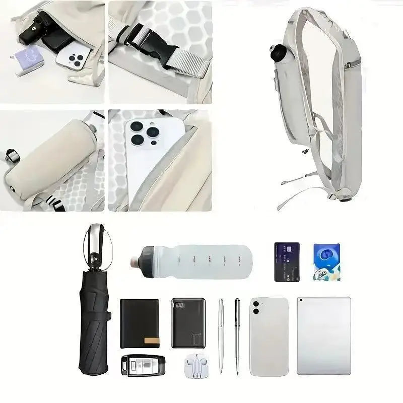Chaleco hidratante para correr para mujeres y hombres, resistente al agua, transpirable, mochila para correr, senderismo, ciclismo, senderos, maratones