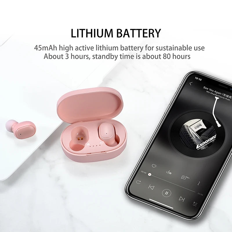 Original A6S TWS Headset Wireless  Bluetooth for Xiaomi Huawei iPhone