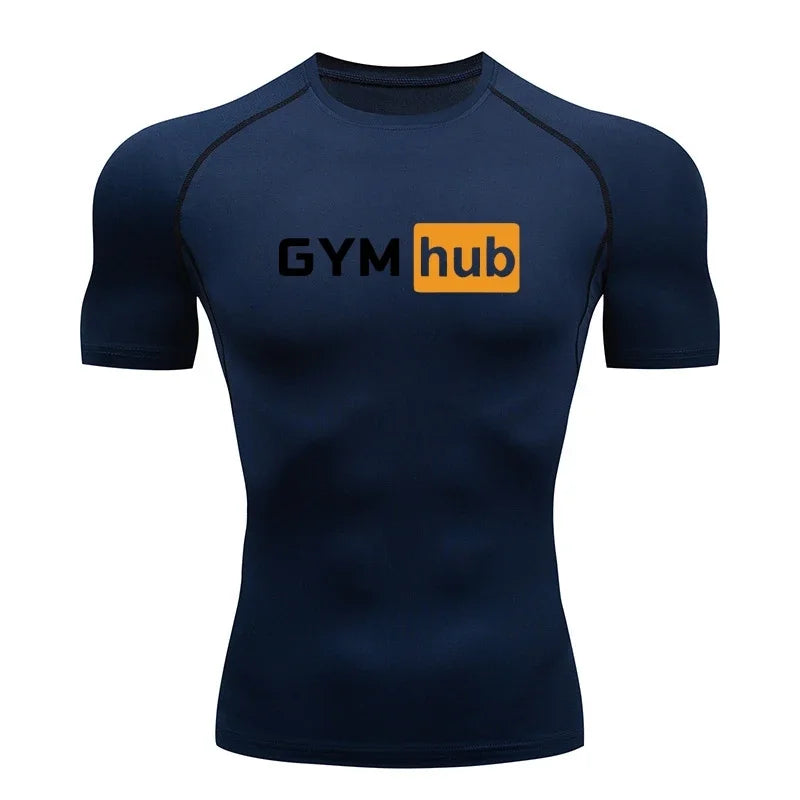 Gym Hub  Men's Compression T-Shirt Gym Workout