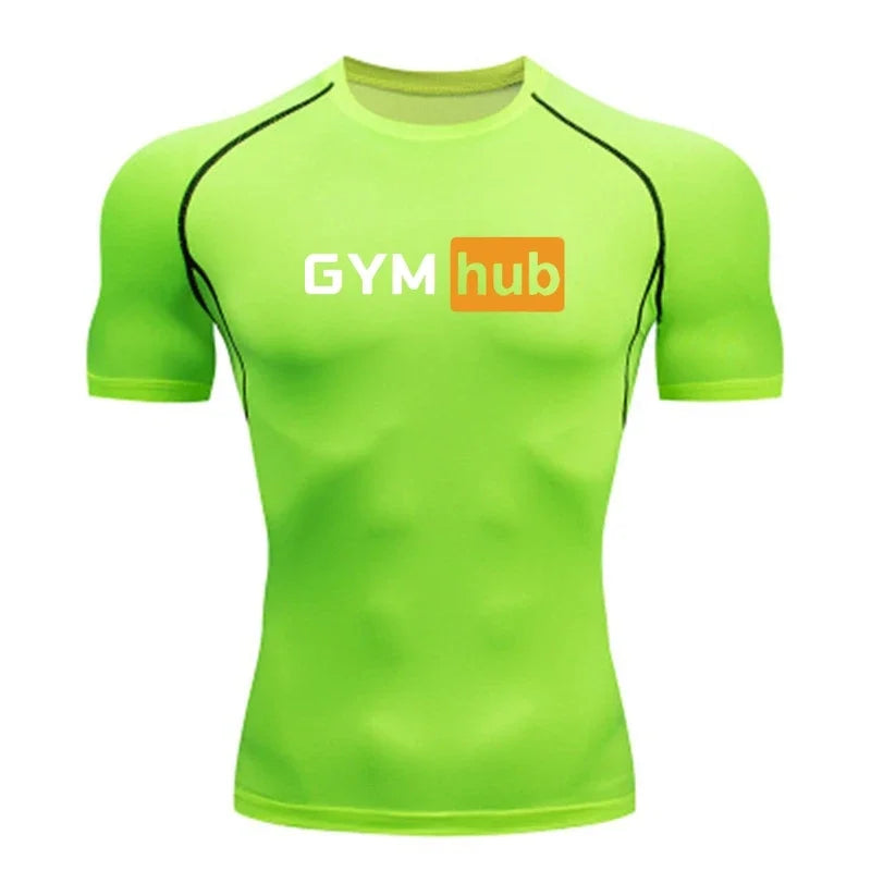 Gym Hub  Men's Compression T-Shirt Gym Workout