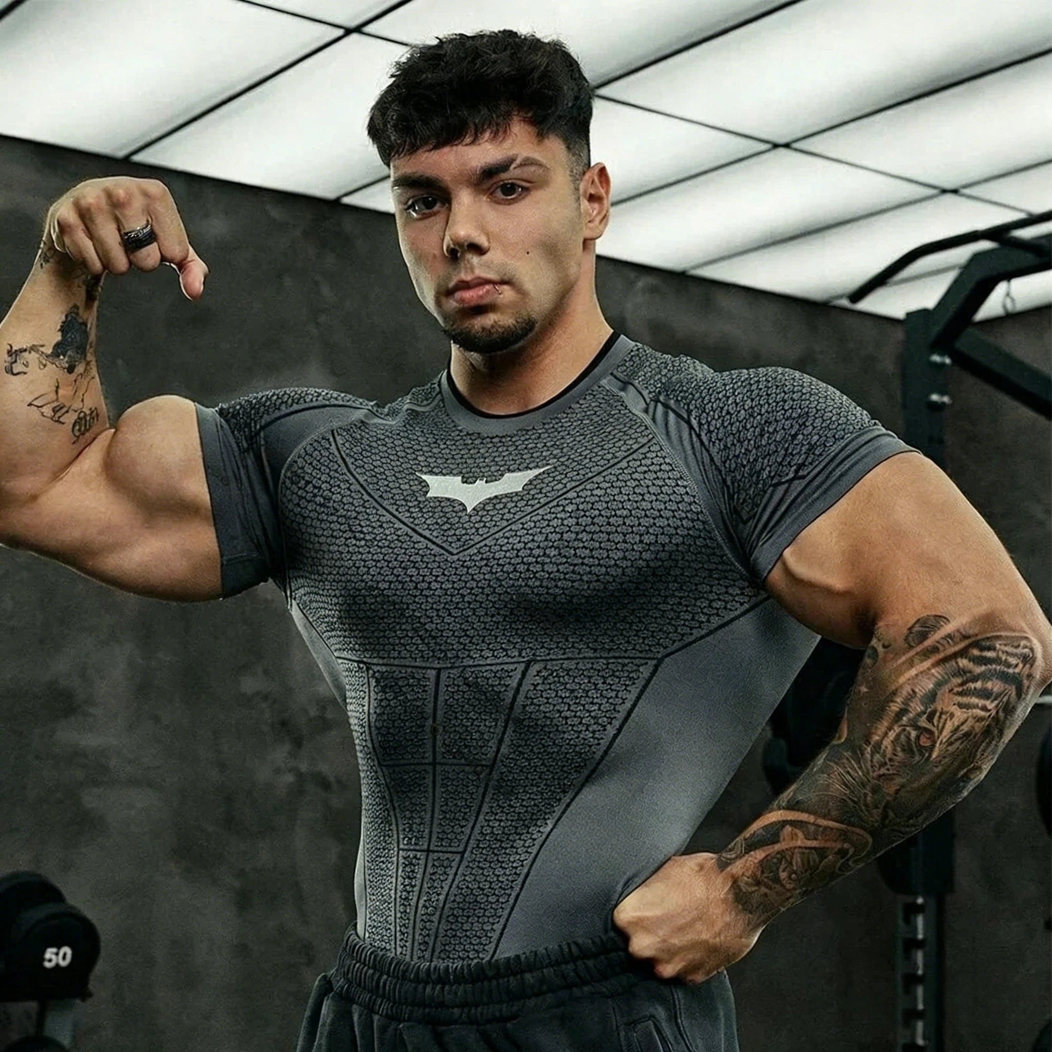 Camisa compresion masculinas gimnasio running Culture Training Clothing retro camiseta callejera blusa de manga corta ropa masculina