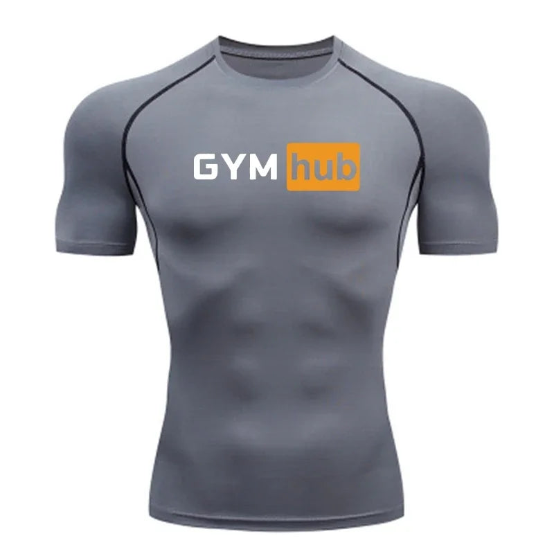 Gym Hub  Men's Compression T-Shirt Gym Workout