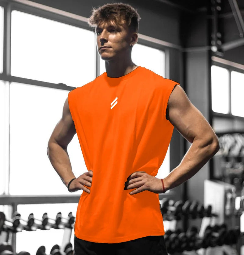 Camiseta deportiva sin mangas para hombre transpirable