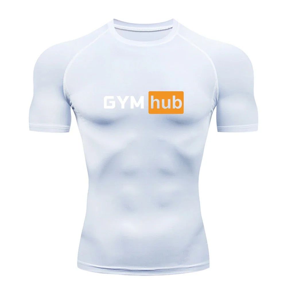 Gym Hub  Men's Compression T-Shirt Gym Workout