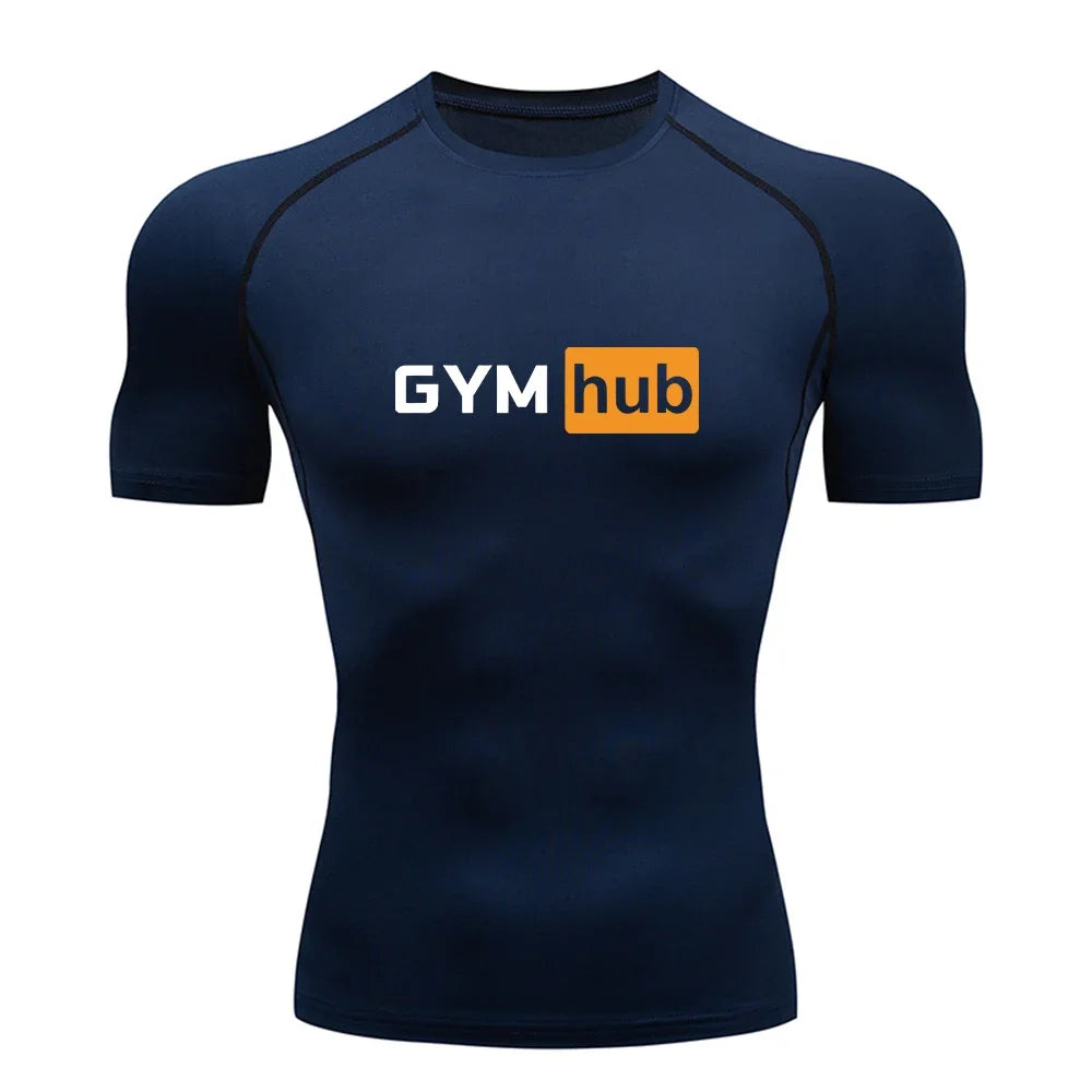 Gym Hub  Men's Compression T-Shirt Gym Workout