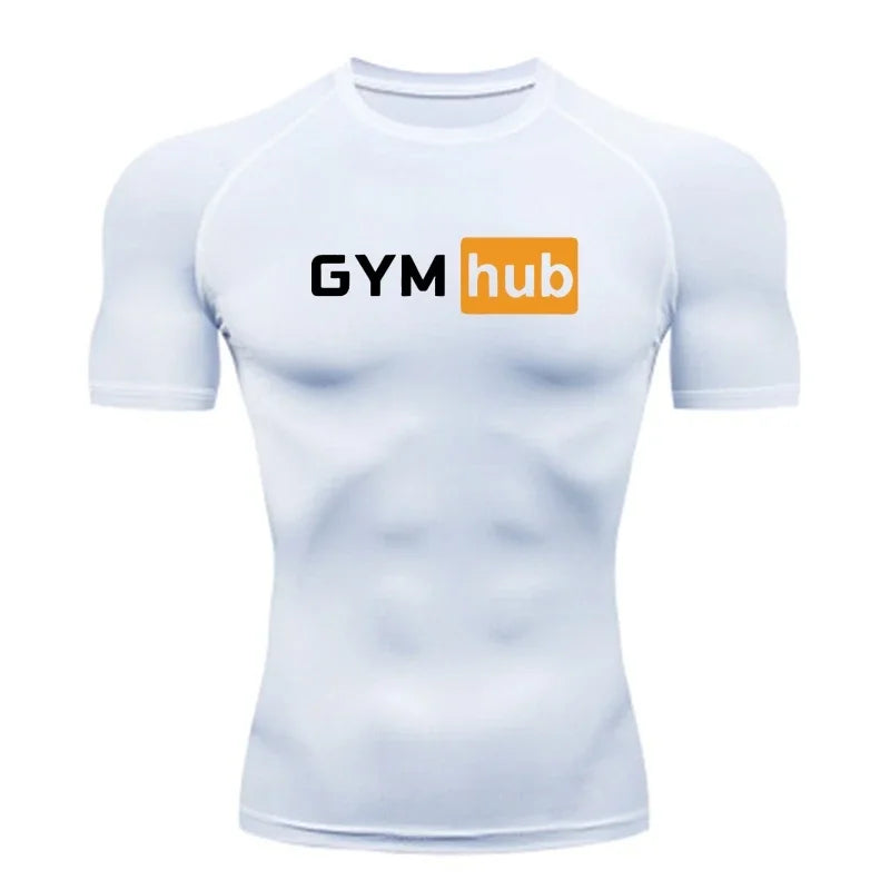 Gym Hub  Men's Compression T-Shirt Gym Workout