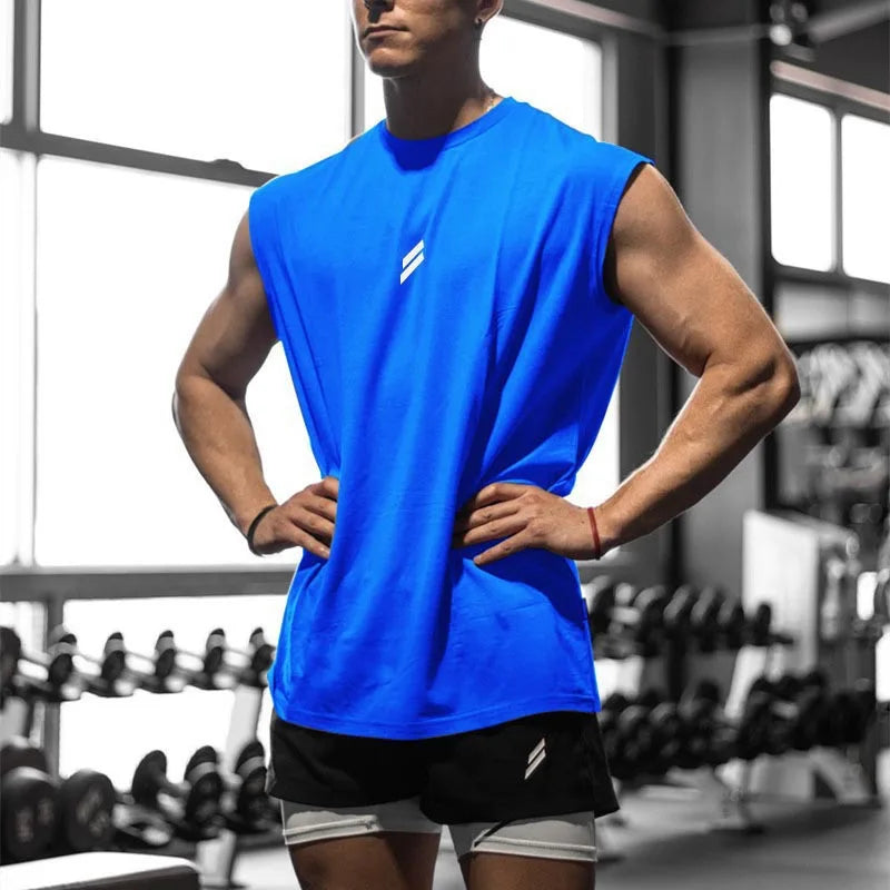 Camiseta deportiva sin mangas para hombre transpirable