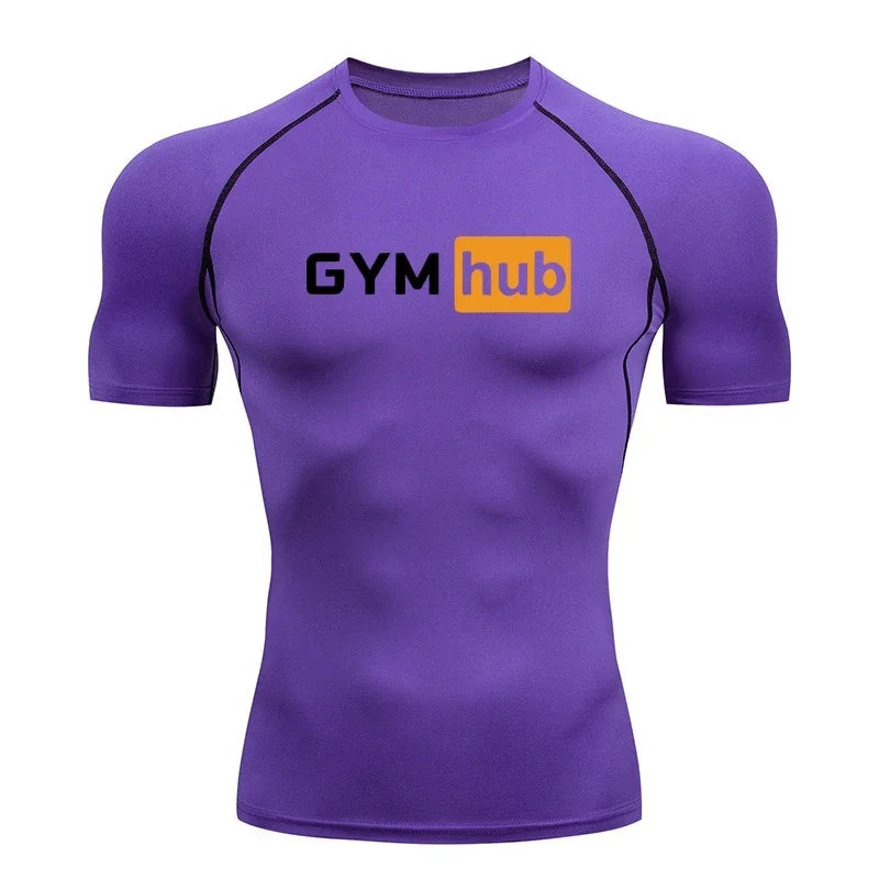 Gym Hub  Men's Compression T-Shirt Gym Workout