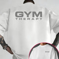 Camiseta de hombre de algodón 100% de primera calidad con estampado minimalista "Gym Therapy". Perfecta para entrenar en verano y para un estilo urbano informal