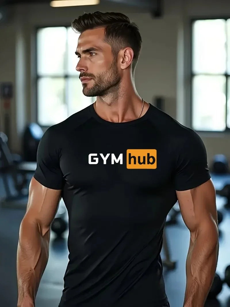 Gym Hub  Men's Compression T-Shirt Gym Workout