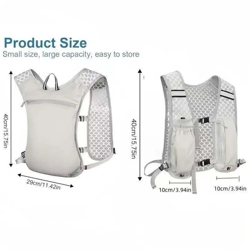 Chaleco hidratante para correr para mujeres y hombres, resistente al agua, transpirable, mochila para correr, senderismo, ciclismo, senderos, maratones