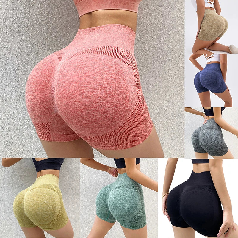 Leggins para mujeres  Fitness Cintura alta Push Up Pantalones cortos de gimnasio