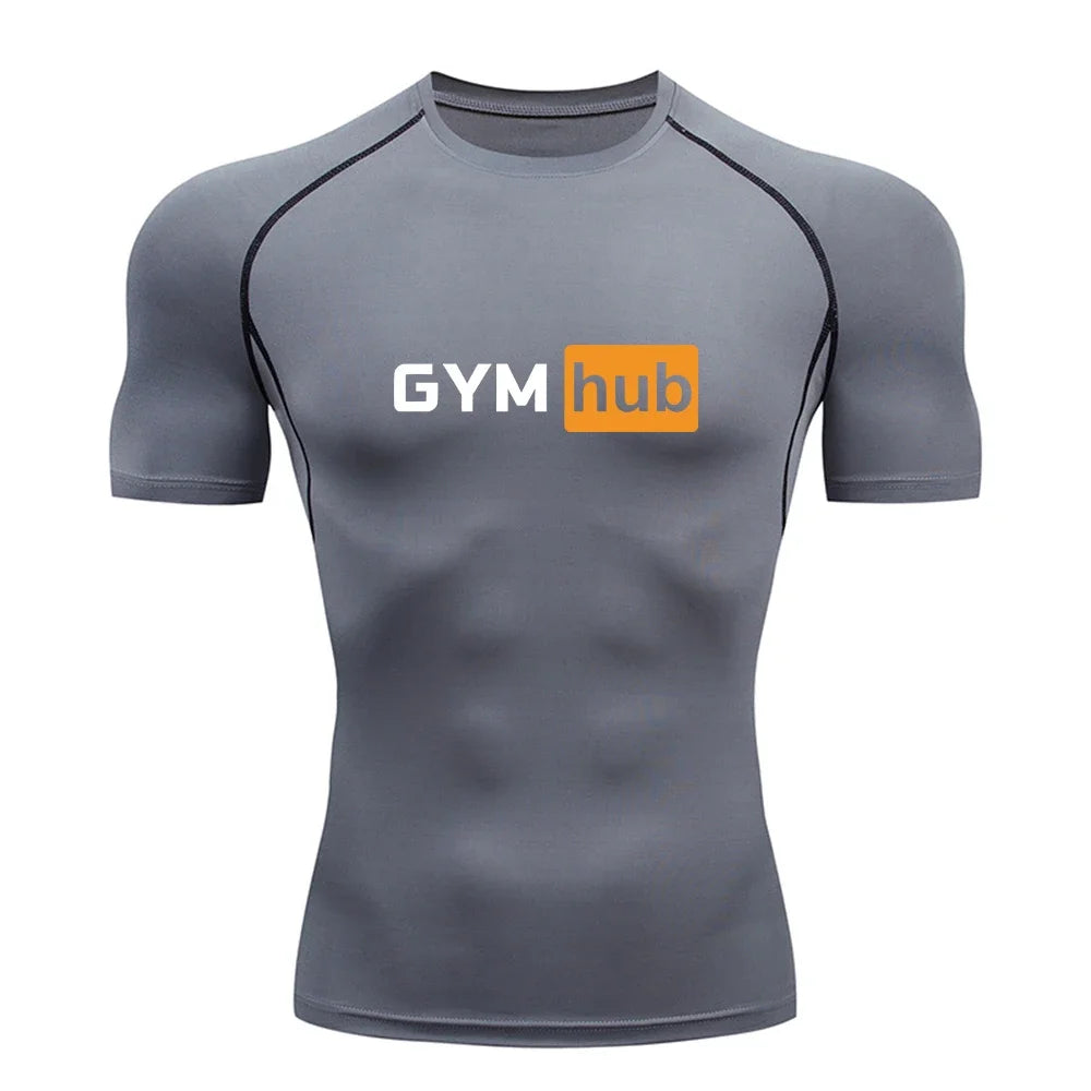 Gym Hub  Men's Compression T-Shirt Gym Workout
