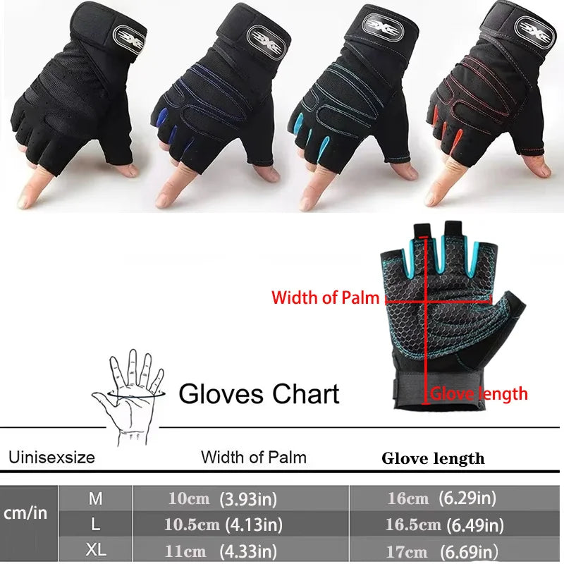 Guantes de gimnasio para hombres y mujeres, guantes de pulsera de levantamiento de pesas, entrenamiento de pesas, entrenamiento deportivo, ejercicio, ciclismo, guantes a prueba de golpes