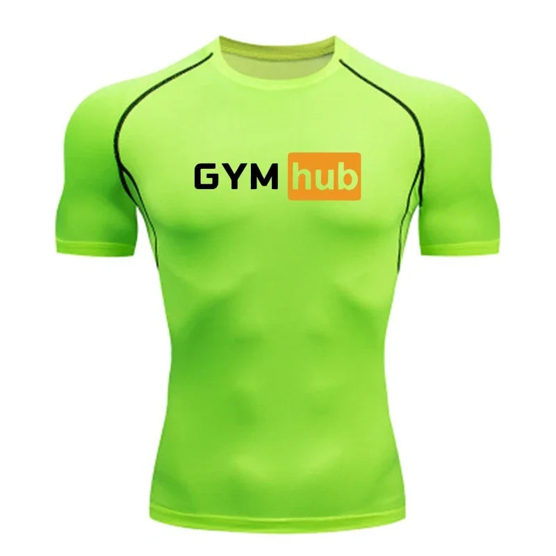 Gym Hub  Men's Compression T-Shirt Gym Workout