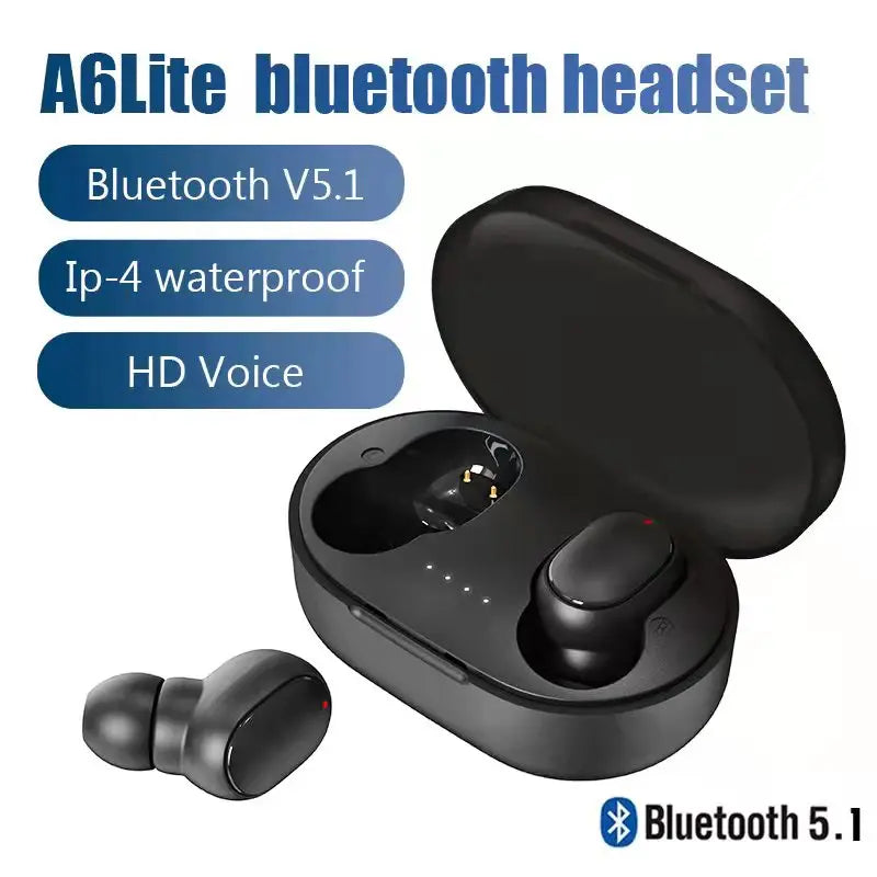 Original A6S TWS Headset Wireless  Bluetooth for Xiaomi Huawei iPhone