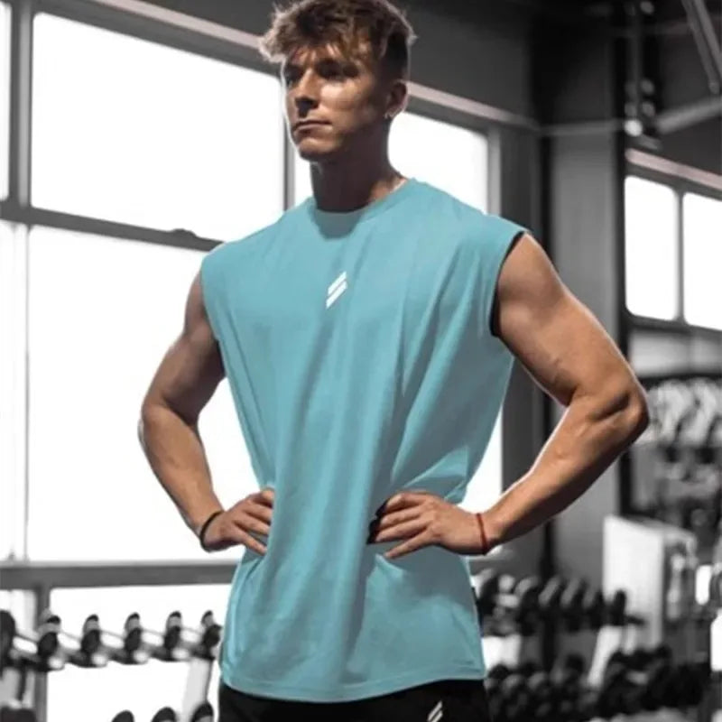 Camiseta deportiva sin mangas para hombre transpirable