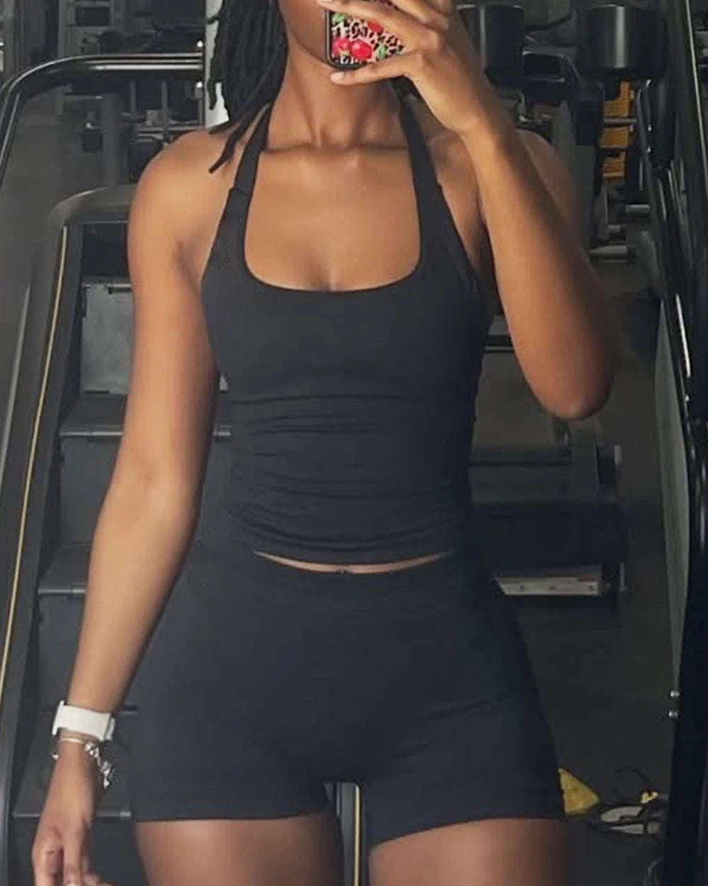 Top de gimnasio para mujer, top sin mangas con tirantes para entrenar, top deportivo acolchado
