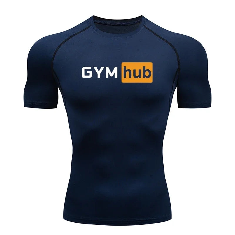 Gym Hub  Men's Compression T-Shirt Gym Workout