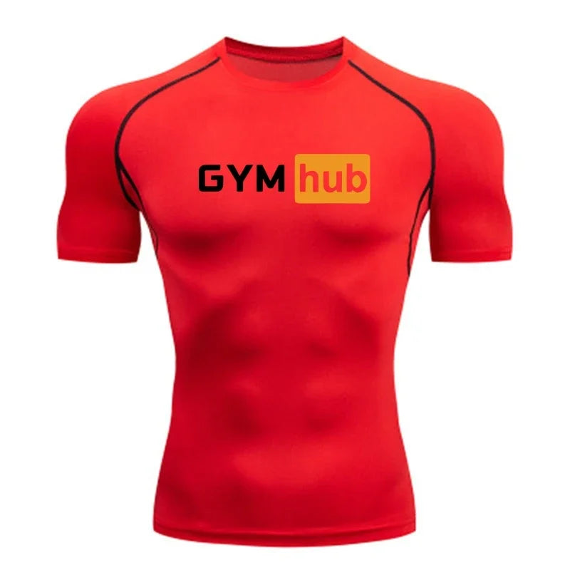Gym Hub  Men's Compression T-Shirt Gym Workout
